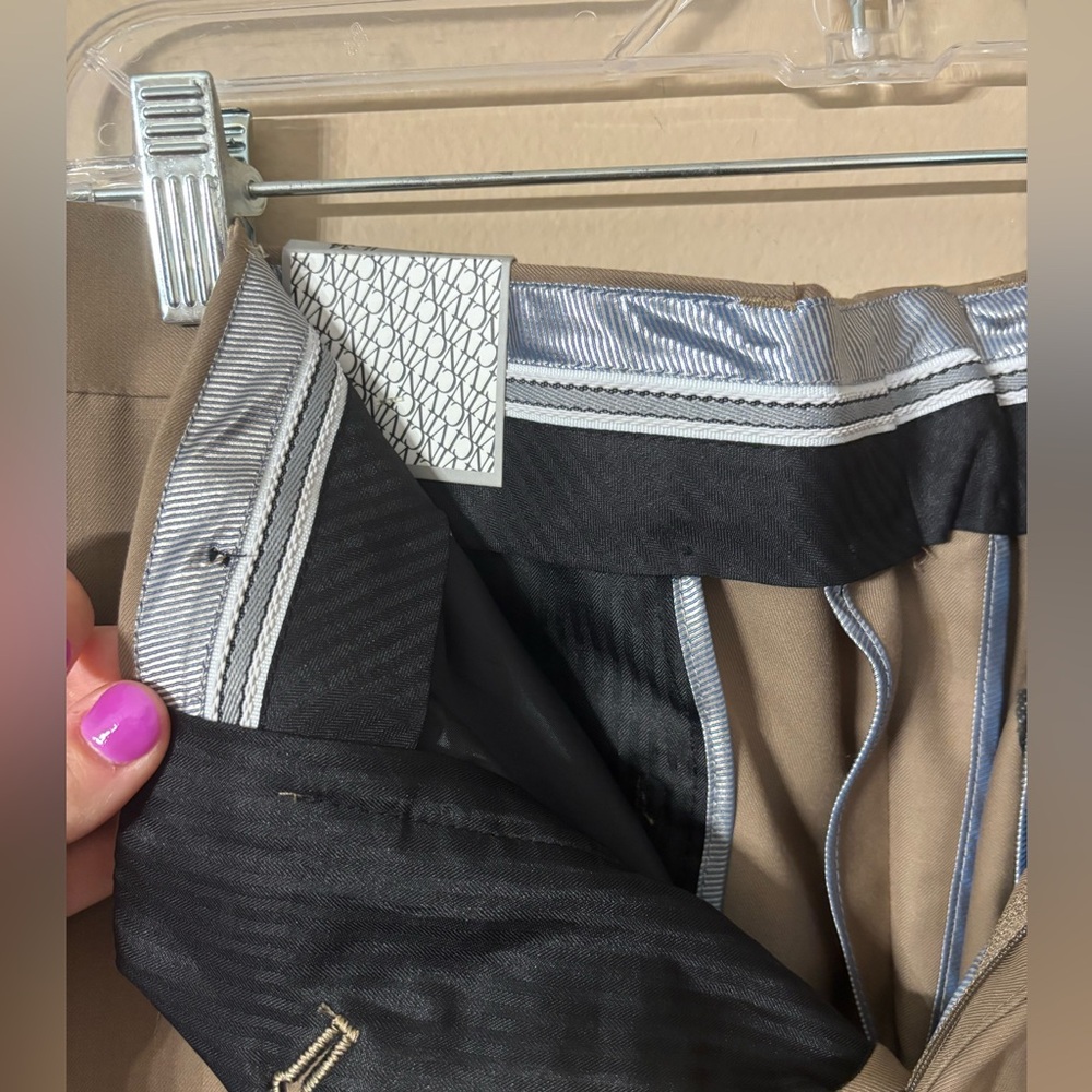 NWT men’s Vinci Philosophy dress pants 34x34 KHAKI ON-900 - Picture 2 of 12